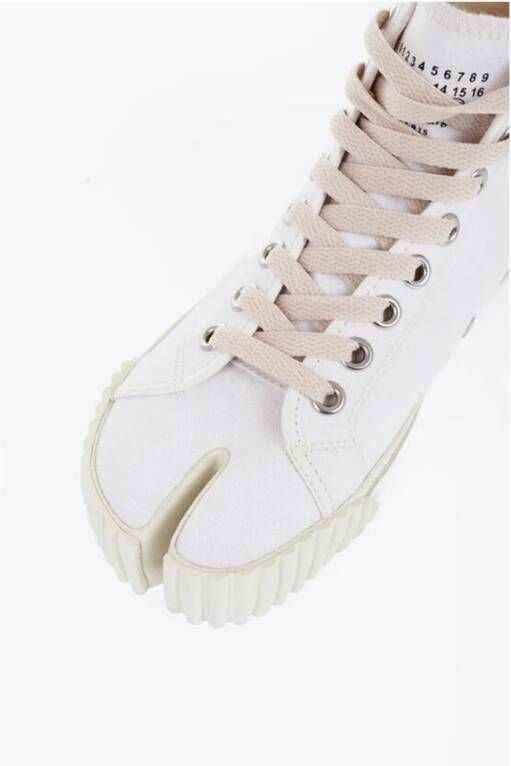 Maison Margiela Canvas Split Toe High Top Sneakers