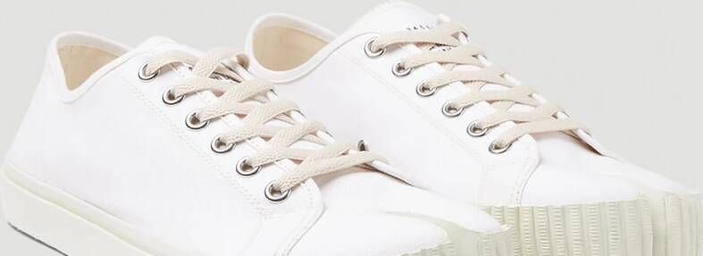 Maison Margiela Canvas Tabi Low Top Sneakers White Heren