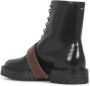 Maison Margiela Leren Gespband Veterschoen Enkellaars Black Dames - Thumbnail 3