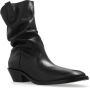 Maison Margiela Zwarte leren enkellaarzen Black Dames - Thumbnail 5