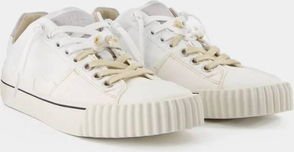 Maison Margiela Lage Top Sneakers van wit leer Wit Heren