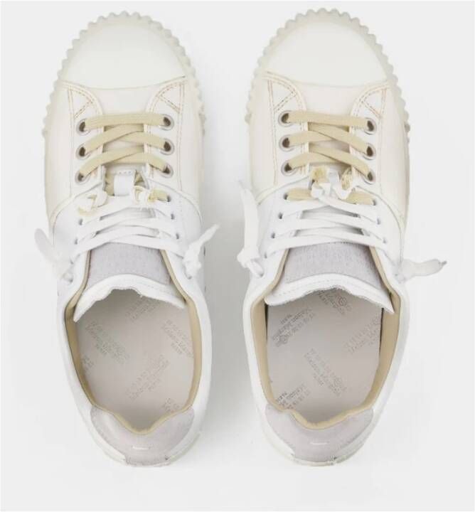 Maison Margiela Lage Top Sneakers van wit leer Wit Heren