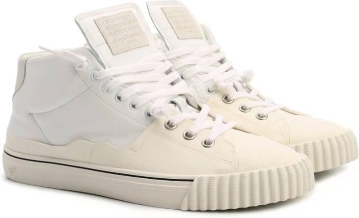 Maison Margiela Leren Vetersneakers White Heren