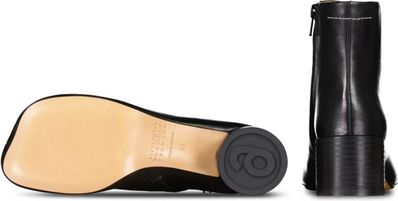 Maison Margiela Exclusieve Nappaleren Enkellaarzen Black Dames
