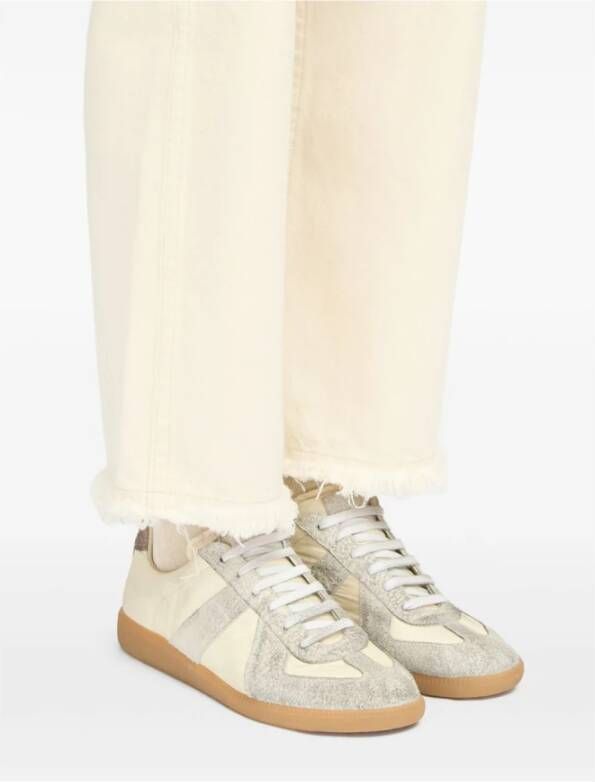 Maison Margiela Gele en grijze sneakers stijlvol ontwerp