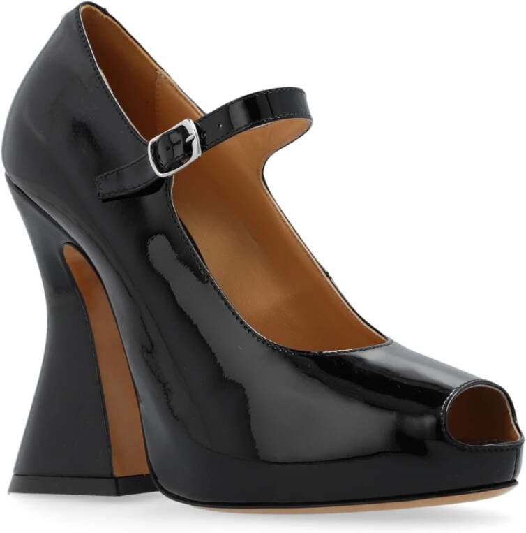 Maison Margiela Glanzende pumps Black Dames