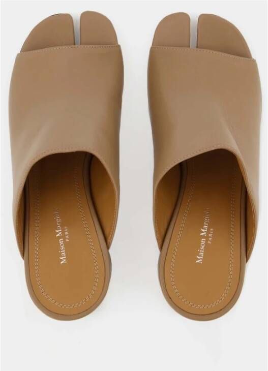 Maison Margiela Bruin Leren Hannah Mules Bruin Dames