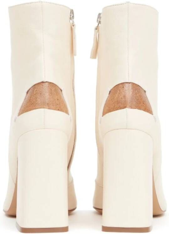 Maison Margiela Four Stitches 100mm Enkellaarzen Wit Dames