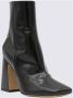 Maison Margiela Glanzende leren enkellaarzen met vierkante neus en blokhak Black Dames - Thumbnail 2
