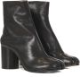 Maison Margiela Zwarte leren Tabi enkellaarzen Black Dames - Thumbnail 9