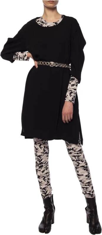 Maison Margiela Leren 'Tabi' enkellaarzen met hak Black Dames