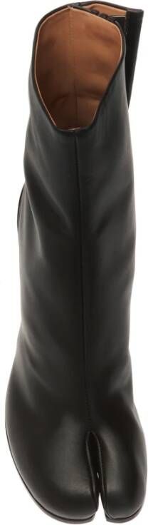 Maison Margiela Leren 'Tabi' enkellaarzen met hak Black Dames