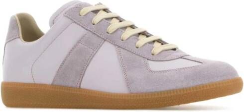 Maison Margiela Lila leren en suède Replica sneakers