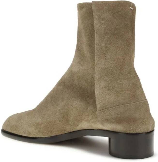 Maison Margiela Minimalistische Suède Enkellaarzen