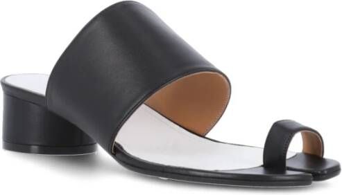 Maison Margiela Platte leren sandalen Zwart Dames