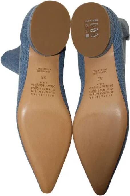 Maison Margiela Pre-owned Cotton boots Blue Dames