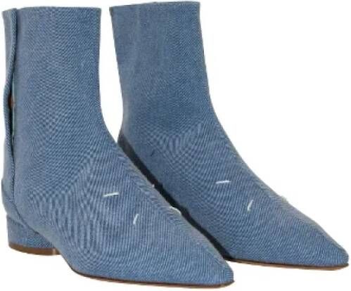 Maison Margiela Pre-owned Cotton boots Blue Dames