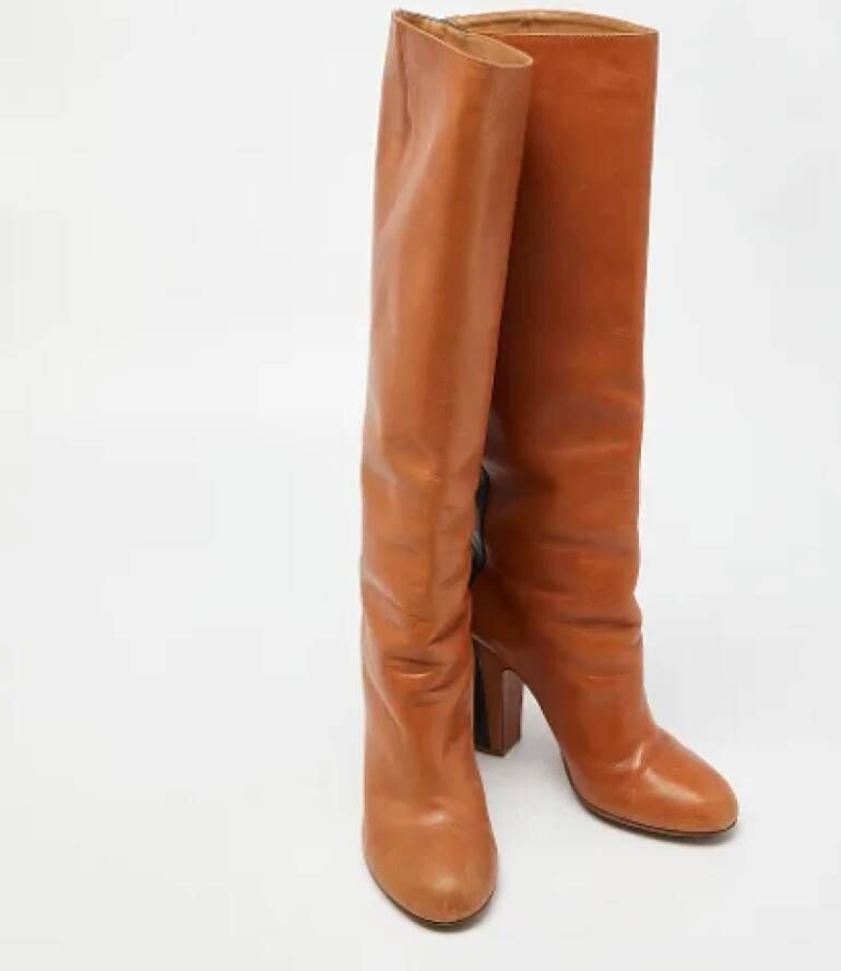 Maison Margiela Pre-owned Leather boots Brown Dames