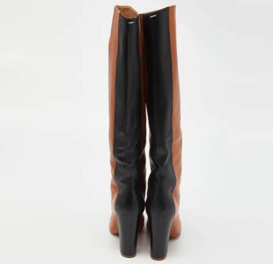 Maison Margiela Pre-owned Leather boots Brown Dames