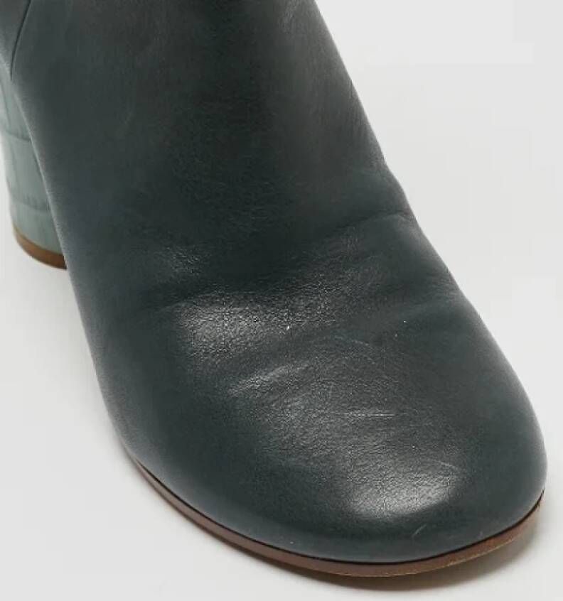Maison Margiela Pre-owned Leather boots Green Dames