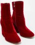 Maison Margiela Pre-owned Velvet boots Red Dames - Thumbnail 4