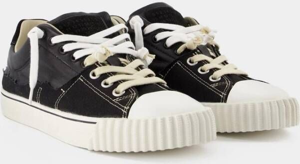 Maison Margiela Replica lage top sneakers in zwart leer Zwart Heren