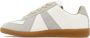 Maison Margiela Witte Leren Sneakers met Grijze Suède Inzetstukken White - Thumbnail 4