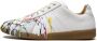 Maison Margiela Witte Leren Sneakers met Paint Drop Effect White Heren - Thumbnail 10