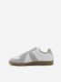 Maison Margiela Witte Leren Sneakers met Grijze Suède Inzetstukken White - Thumbnail 7