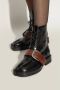 Maison Margiela Leren Gespband Veterschoen Enkellaars Black Dames - Thumbnail 8