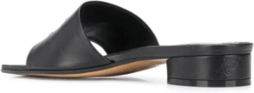 Maison Margiela Moderne vierkante sandalen met contrasterende stiksels Zwart Dames