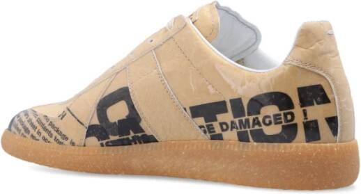 Maison Margiela Beige Sneaker met Logo Patroon Beige Dames