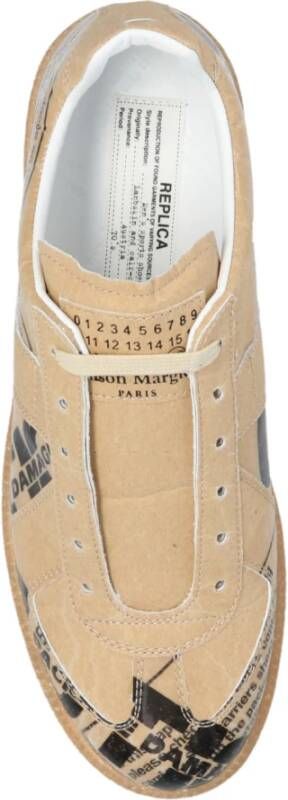 Maison Margiela Beige Sneaker met Logo Patroon Beige Dames