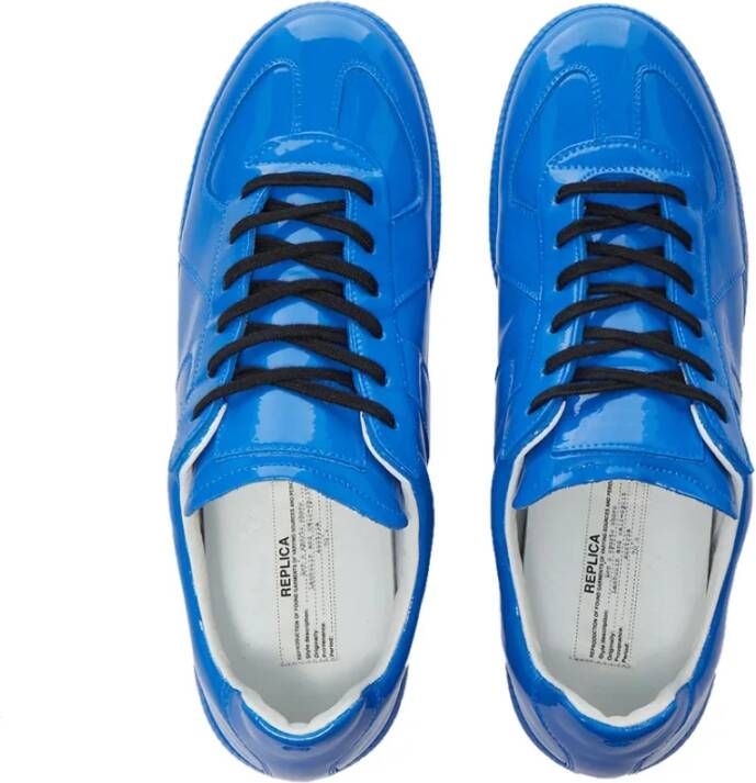 Maison Margiela Stijlvolle Leren Sneakers voor Heren Blauw Heren