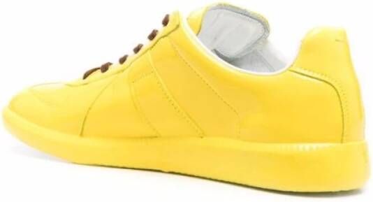 Maison Margiela Gele Glossy Sneakers Geel Dames