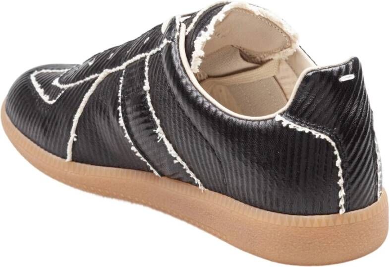 Maison Margiela Sneakers van glanzend leer met katoenen inzetstukken