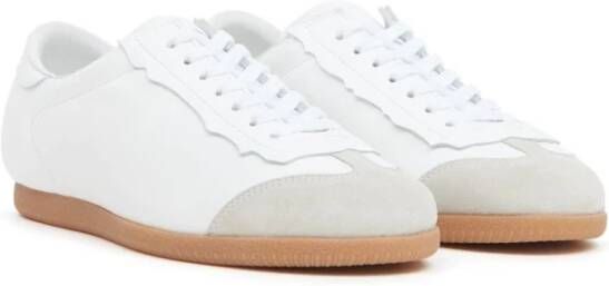 Maison Margiela Witte Leren Lage Sneakers White Dames