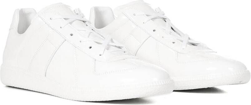 Maison Margiela Italiaanse Leren Sneakers voor Vrouwen Wit Dames