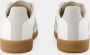 Maison Margiela Witte Leren Sneakers met Grijze Suède Inzetstukken White - Thumbnail 4