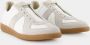 Maison Margiela Witte Leren Sneakers met Grijze Suède Inzetstukken White - Thumbnail 7