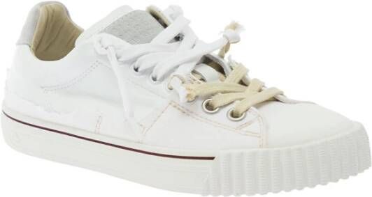 Maison Margiela Witte Stoffen Sneakers voor Modieuze Vrouwen Wit Dames