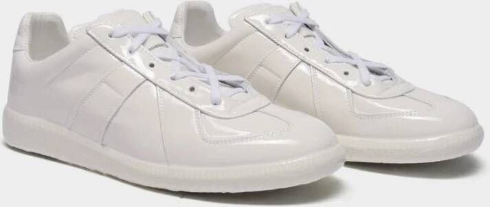 Maison Margiela Tijdloze witleren replica sneakers Wit Dames