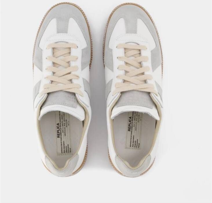 Maison Margiela Witte Leren Lage Sneakers Wit Heren