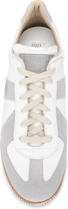 Maison Margiela Witte leren damessneakers met logo patch en stiksels White Dames - Foto 13