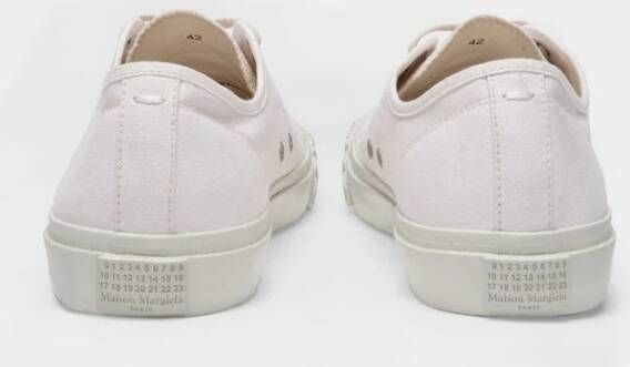 Maison Margiela Witte Katoenen Tabi Lage Sneakers Wit Heren