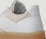 MM6 Maison Margiela Witte Leren Sneakers met Beige Patches Wit - Thumbnail 11