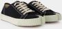 Maison Margiela Zwarte en witte leren lage Tabi sneakers Black Dames - Thumbnail 6