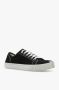 Maison Margiela Zwarte en witte leren lage Tabi sneakers Black Dames - Thumbnail 4