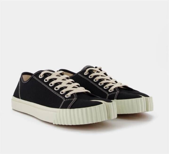 Maison Margiela Zwarte Canvas Tabi Sneakers Zwart Heren