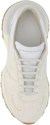 Maison Margiela Suede Hiel Stoffen Sneakers met Contrasterende Zool White Heren
